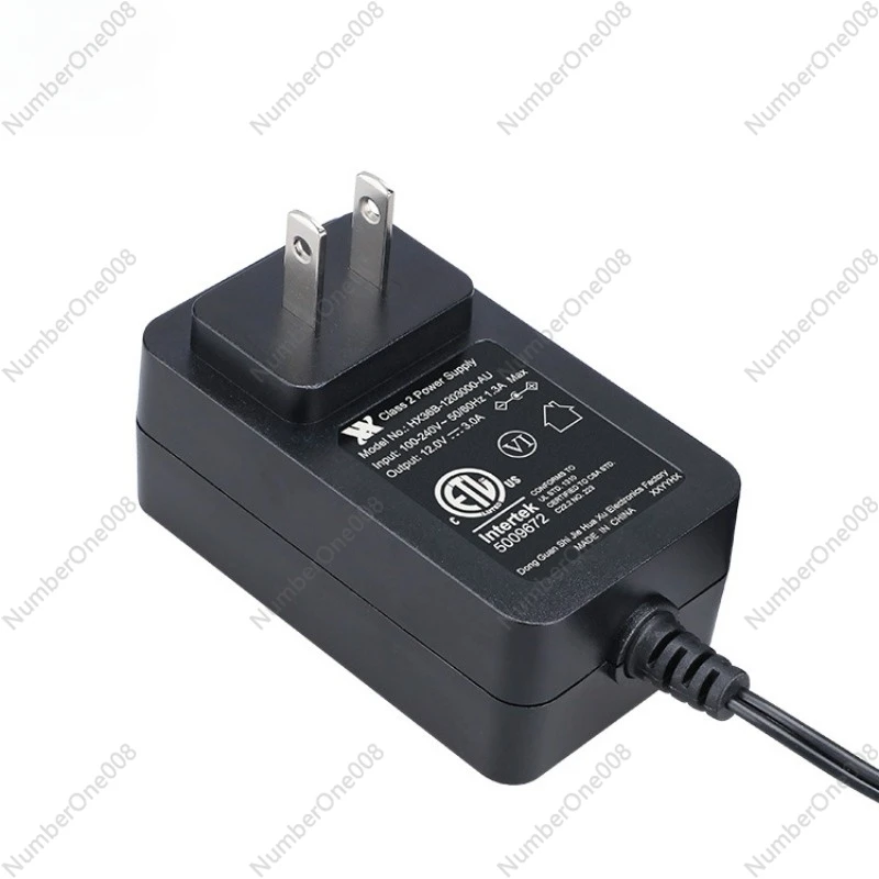 12V3A Power Adapter Wall Plug-in US Standard ETL FCC 1A 2A 3A 4A 5A Switching Power Supply LED Light