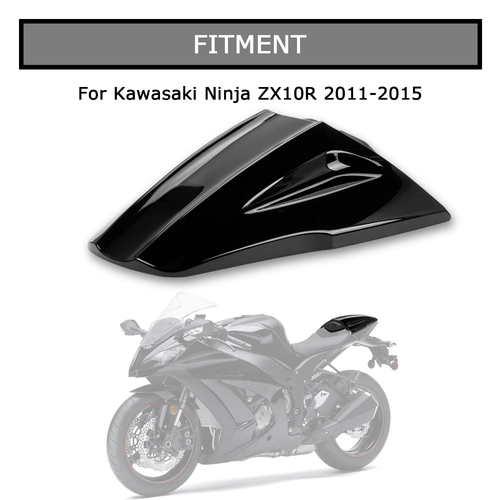 Motorcycle Rear Passenger Seat Cover Cowl Black For Kawasaki Ninja ZX-10R ZX10R 2011 2012 2013 2014 2015