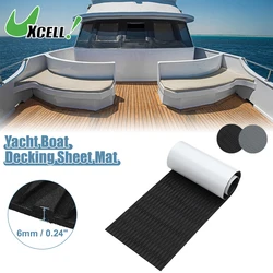 UXCELL-cubierta de teca de imitación EVA, 1200x300x6mm, alfombrilla antideslizante autoadhesiva para barco, yate, cubierta marina, almohadilla para suelo de maletero de coche RV