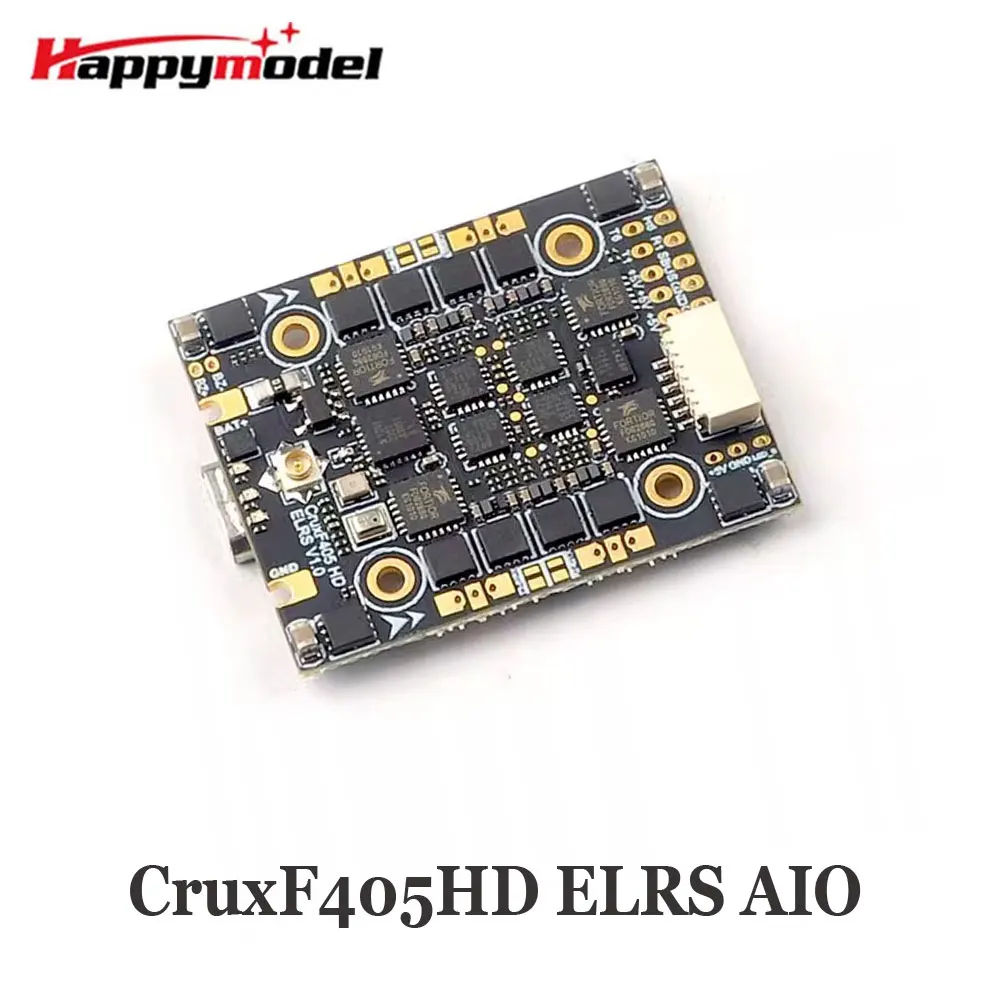 

HappyModel CruxF405HD ELRS AIO 3 в 1 Контроллер полета встроенный 20A ESC UART 2,4G ELRS RX 2-4S 20x20 мм для FPV зубочистка Дрон