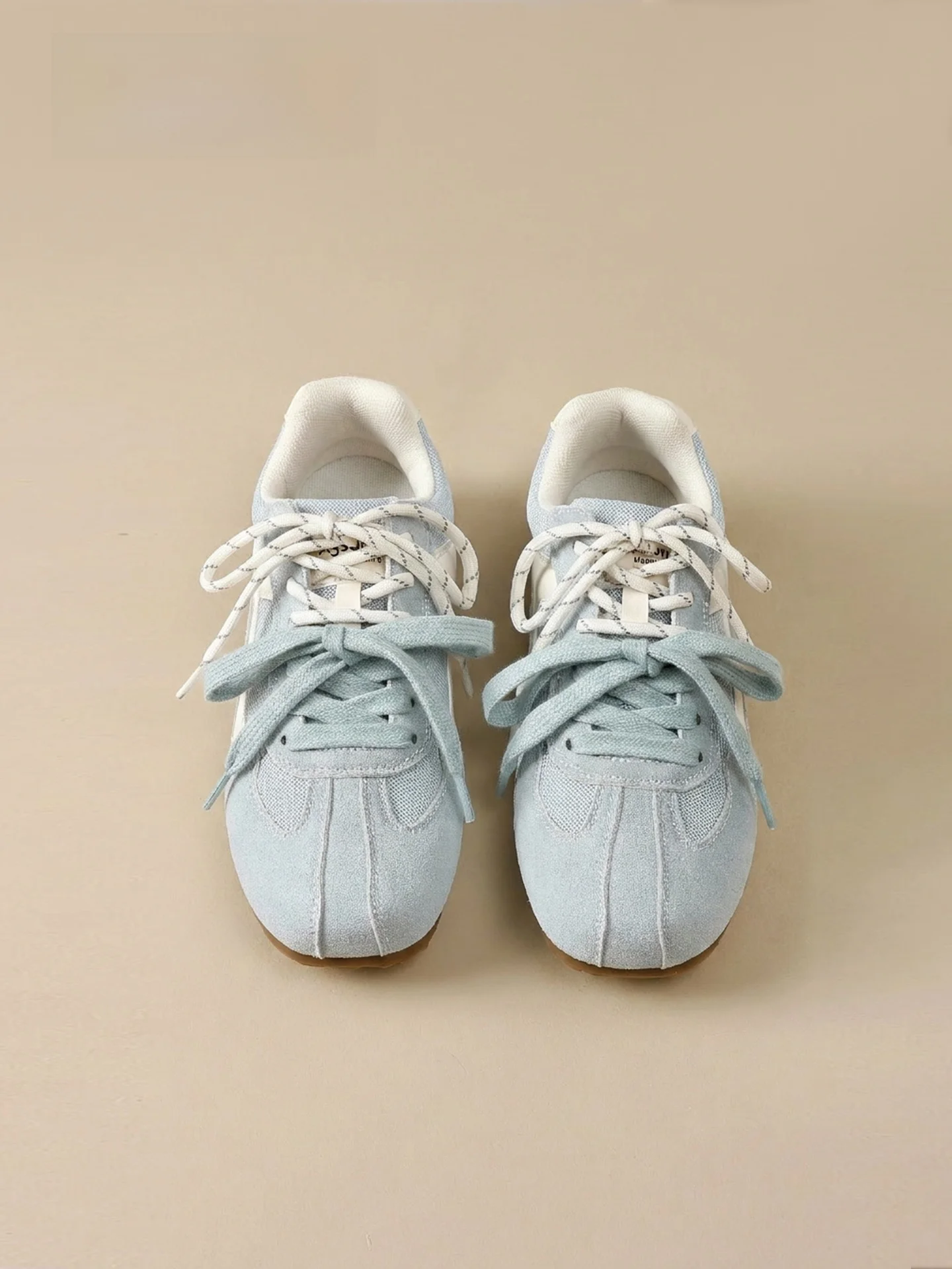 

Agsdon Blue Sports Shoes Women's Ballet Flat Breathable Casual Mesh Top Ladies Fashion Sneakers Low Top Flat Heel PVC Outsole