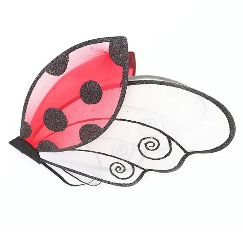 Fairy Wings Ladybug Wings Ladybug Costume Accessories Halloween Dress Up Fairy Wings For Kids Party Supplies