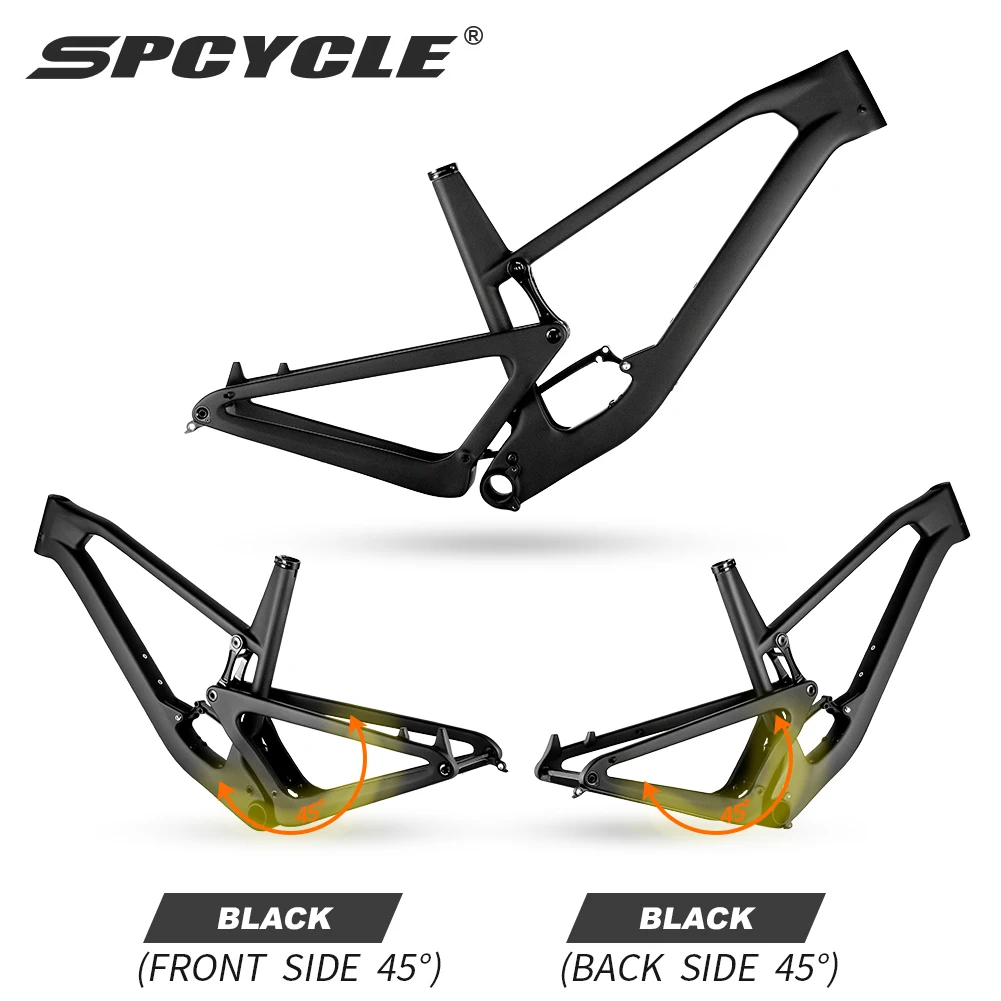 Spcycle 29er Carbon Full Suspension Frame Travel 150mm All Mountain Bike Frame 12x148mm Boost MTB Carbon Frame