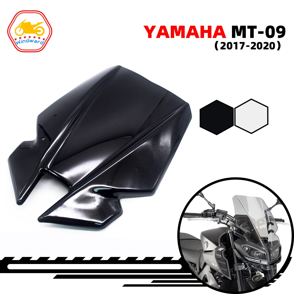 

Fits for Yamaha MT09 2017 2018 2019 2020 MT-09 FZ-09 FZ09 MT 09 2017-2020 Motorcycle windshield sports travel wind deflector