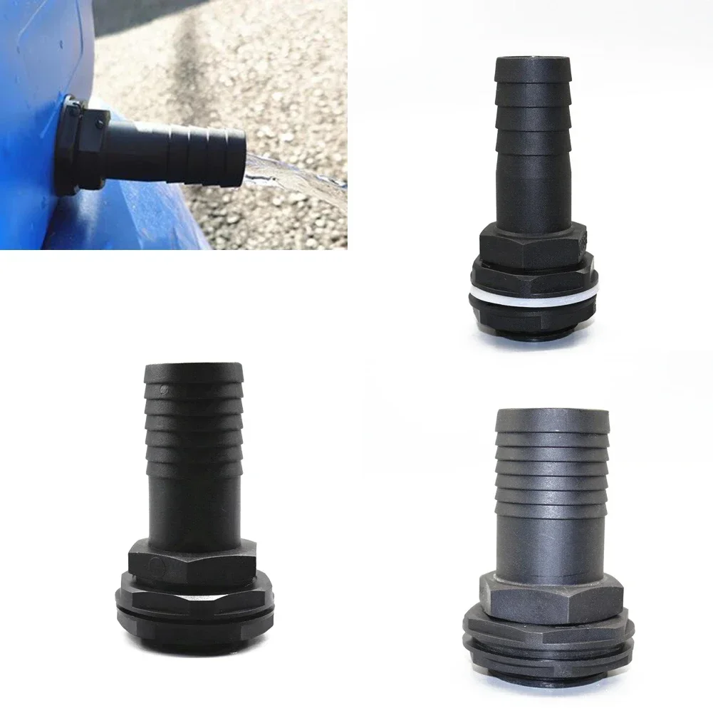 Water Butt/Tank 1in Overflow Connector With Nut & Washer For Garden Irrigation Water Tube Fittings Drain Joint Quick Connector