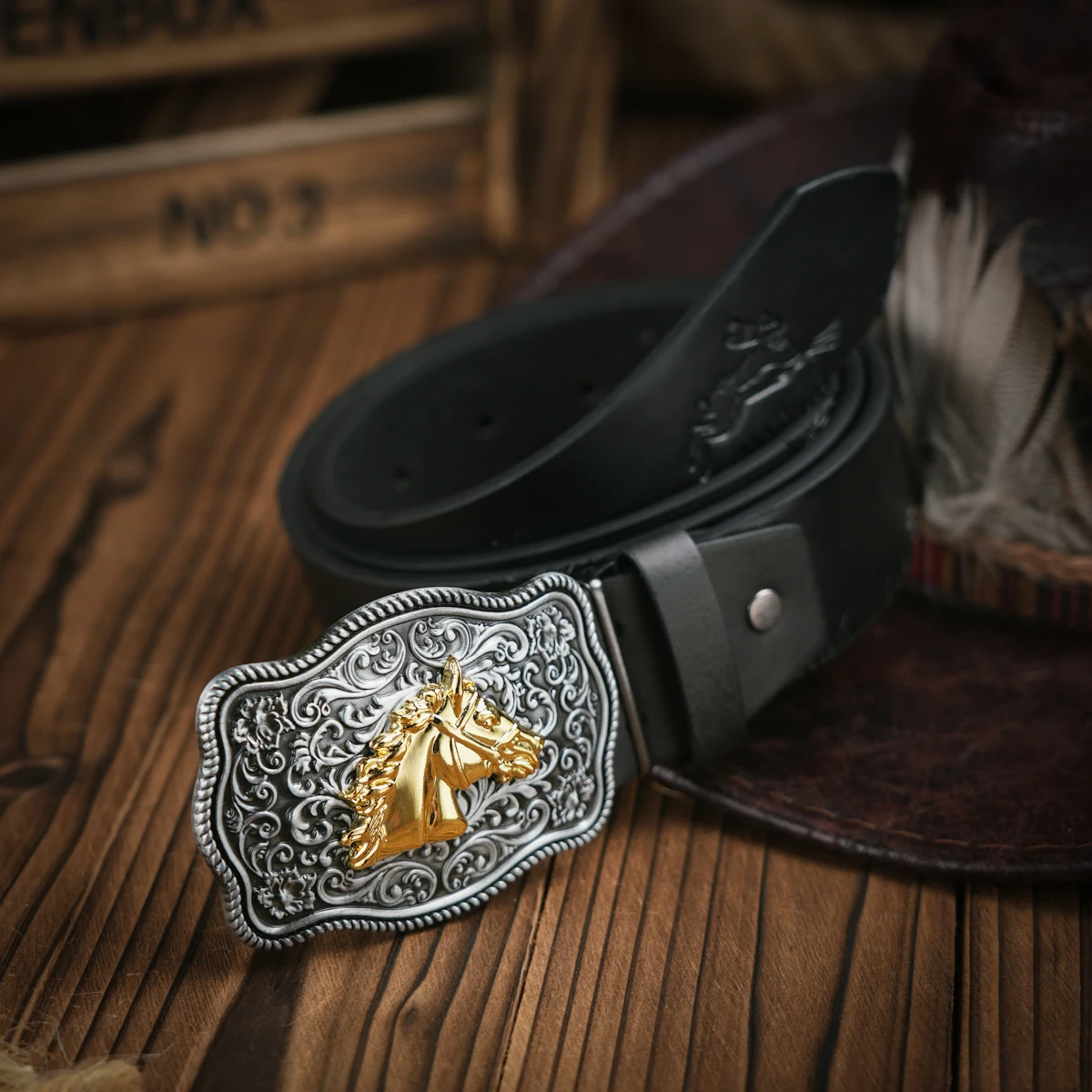 Ein lässiger, individueller Retro-Gürtel, Kleidungsaccessoire im Western-Stil, Metallschnalle, PU-Gürtel, geeignet für Männer und Frauen. – Detail 5