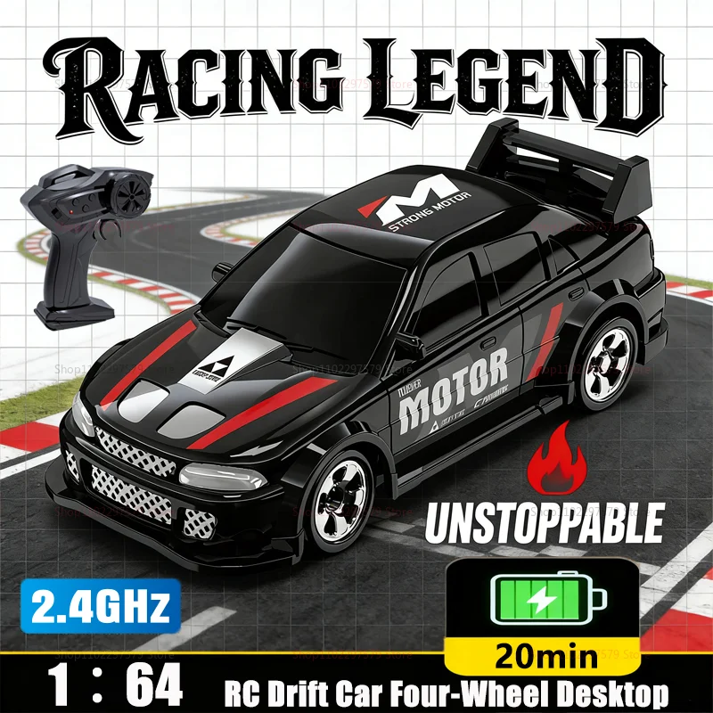 

Brand New KF33 4WD 2.4GHz RC Mini Drift Car Remote Control Desktop Toys 1:64 Scale RC Racing Car Gifts For Children Boys Kids