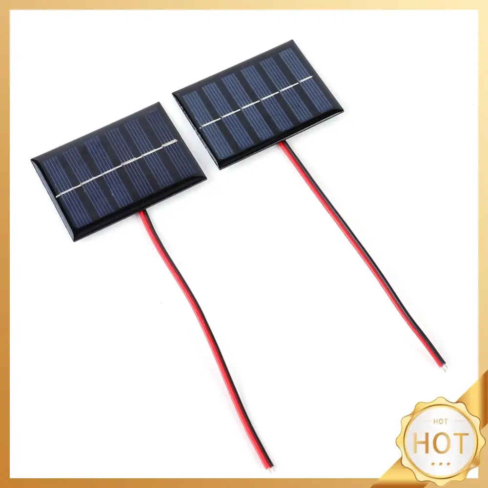 1/2 Pcs Solar Panel 100MA 1W 3V Mini Small Solar Panel Module DIY Polysilicon Solar Epoxy Cell Charger for 2-3V Battery Charging