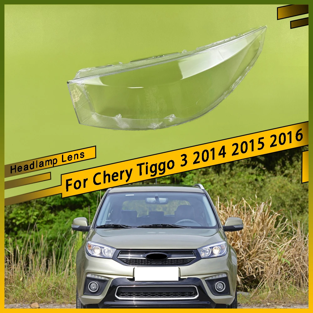 

Front Headlights Shell Transparent Cover Headlamps shade Lampshade Lamp Shell Lens Masks For Chery Tiggo 3 2014 2015 2016