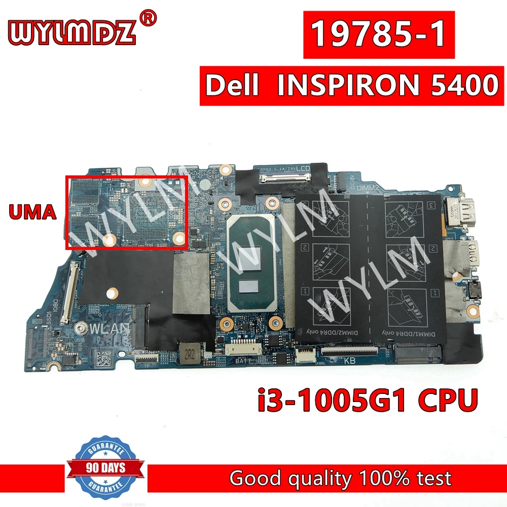 

19785-1 i3-1005G1 CPU UMA GPU Laptop Motherboard For Dell INSPIRON 5400 Mainboard 0NGHCH NGHCH Test OK