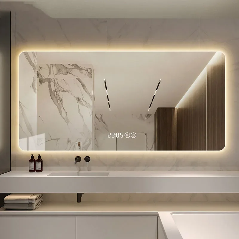 

Apply Long Bath Mirrors Smart Led Makeup Bedroom Bright Bathroom Bath Mirrors Room Decor Miroir Douche Home Improvement WW50BM