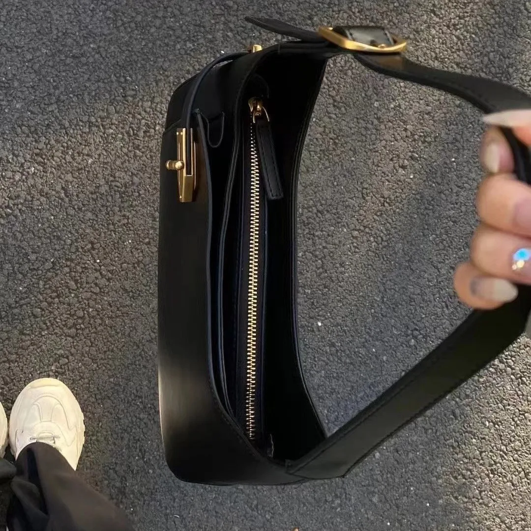 Sac à elles en PU خمر صب فام ، sacs sous les حمالات الصدر ، sacs monochromes simples ، sacs hobo chics pour dames ، sac de creat