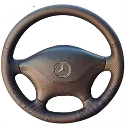 For Mercedes Benz Viano W639 Vito 2003-2014 Sprinter 2006-2013 Hand-stitched non-slip Genuine Leather car Steering Wheel Cover