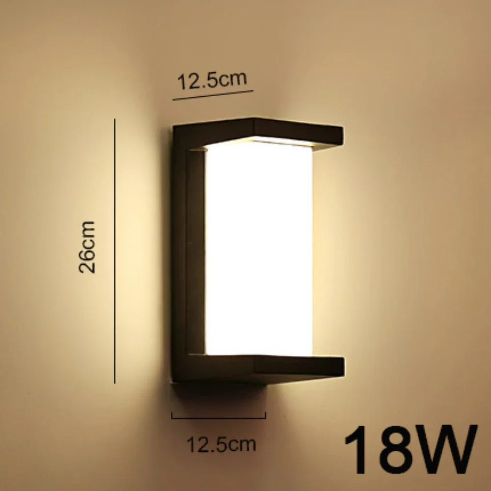 Led Outdoor Wall Lights Waterproof Aisle Balcony Bathroom Wall Light Outdoor Door Light Garden Lamps