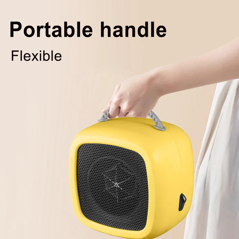 Mini Desktop Fan Heater Knopschakelaar Met Handvat Huishoudelijke Kleine Kachel Winter Verwarming Warmer Power Office Speciale Verwarming