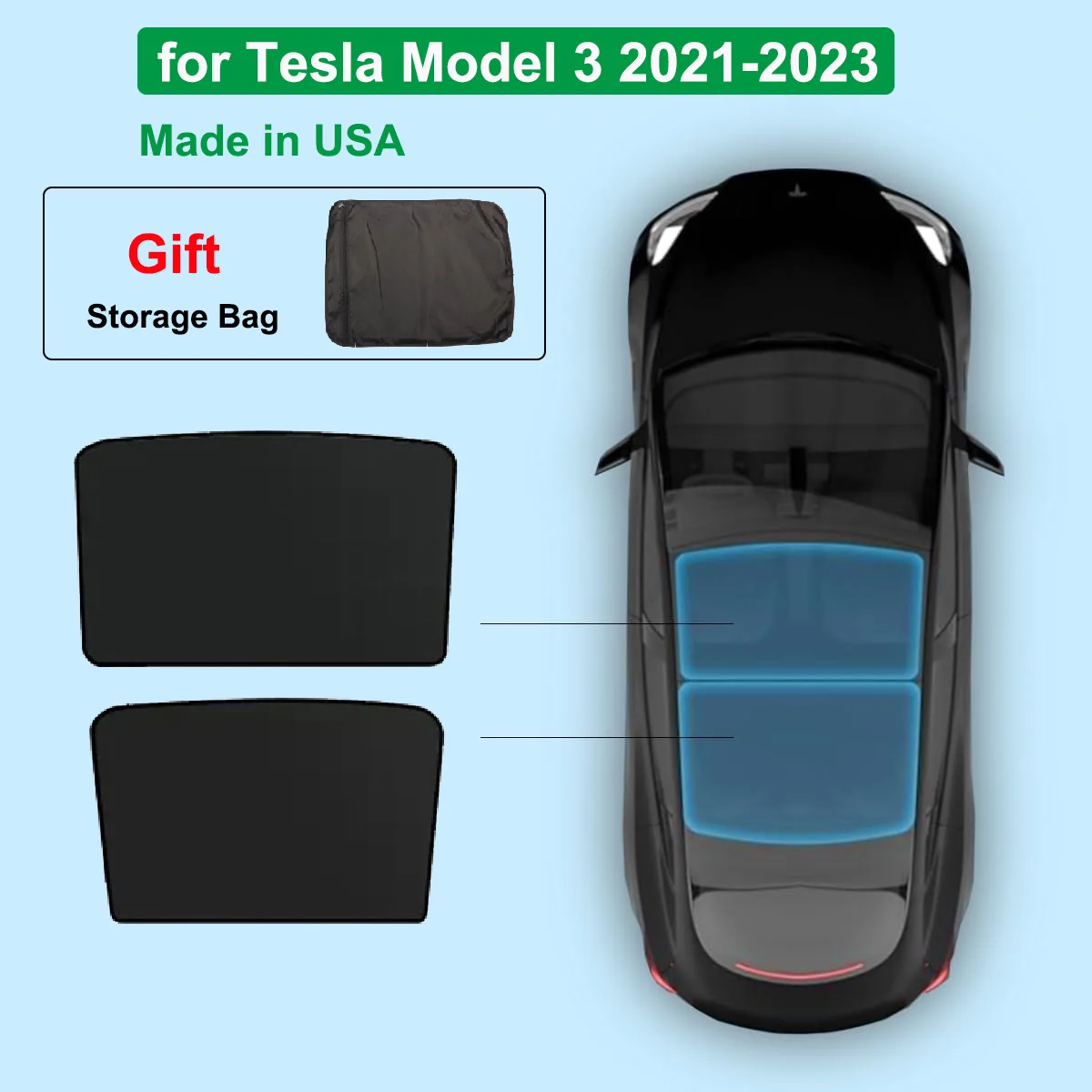Zonnescherm voor Tesla Model Y YL Juniper Standard Model 3 Highland 2025-2019 2026 LANCERING IJsdoek Gesp Zonnescherm Voor Achter Zonnekap Dakraam