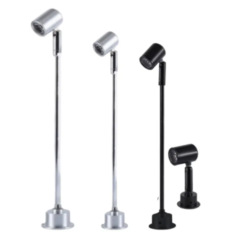 Mini holofote led ângulo rotativo 3w superfície montada para armário vitrine terrário joias lâmpada luzes de teto