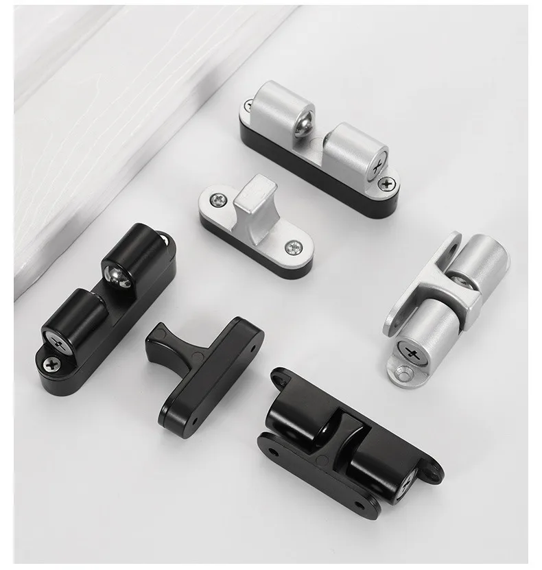 Doppelkugel-Türriegel, Federkugelverschluss für Möbel, Schrank, Kleiderschranktür, einstellbarer Spannungsriegel, Türschnalle aus Aluminiumlegierung – Detail 13