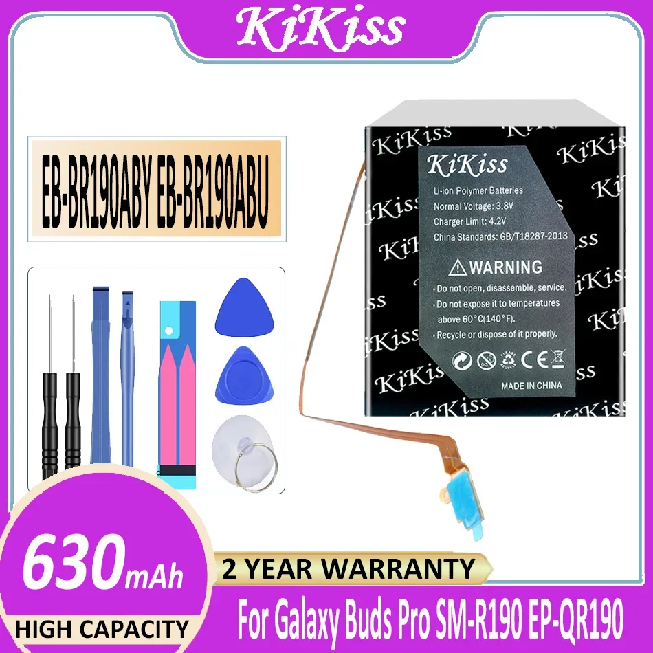 KiKiss Battery EB-BR190ABY EB-BR190ABU 630mAh For SAMSUNG Galaxy Buds Pro SM-R190 EP-QR190 Earphone Bateria