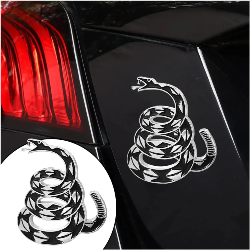 

Dont Tread on Me Metal Rattlesnake Car Sticker Decal Marine Gadsden Flag Auto Emblem Car Badge 3D Snake Stickers/Decals