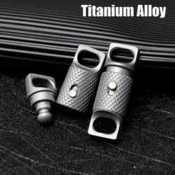 Titanium Alloy Knurling Keychain Quick Dismantling 360 Degree Rotation Portable  Firmness Corrosion Resistance Outdoor EDC Tool