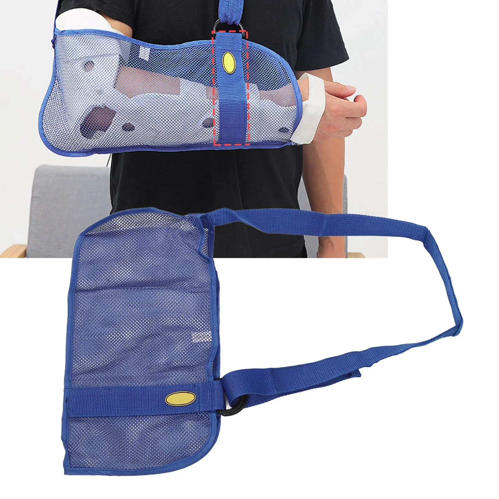 Arm Sling Lightweight Adjustable Hollow Out Mesh Breathable Wide Shoulder Strap Support Less Stress Medical Shoulder Stab