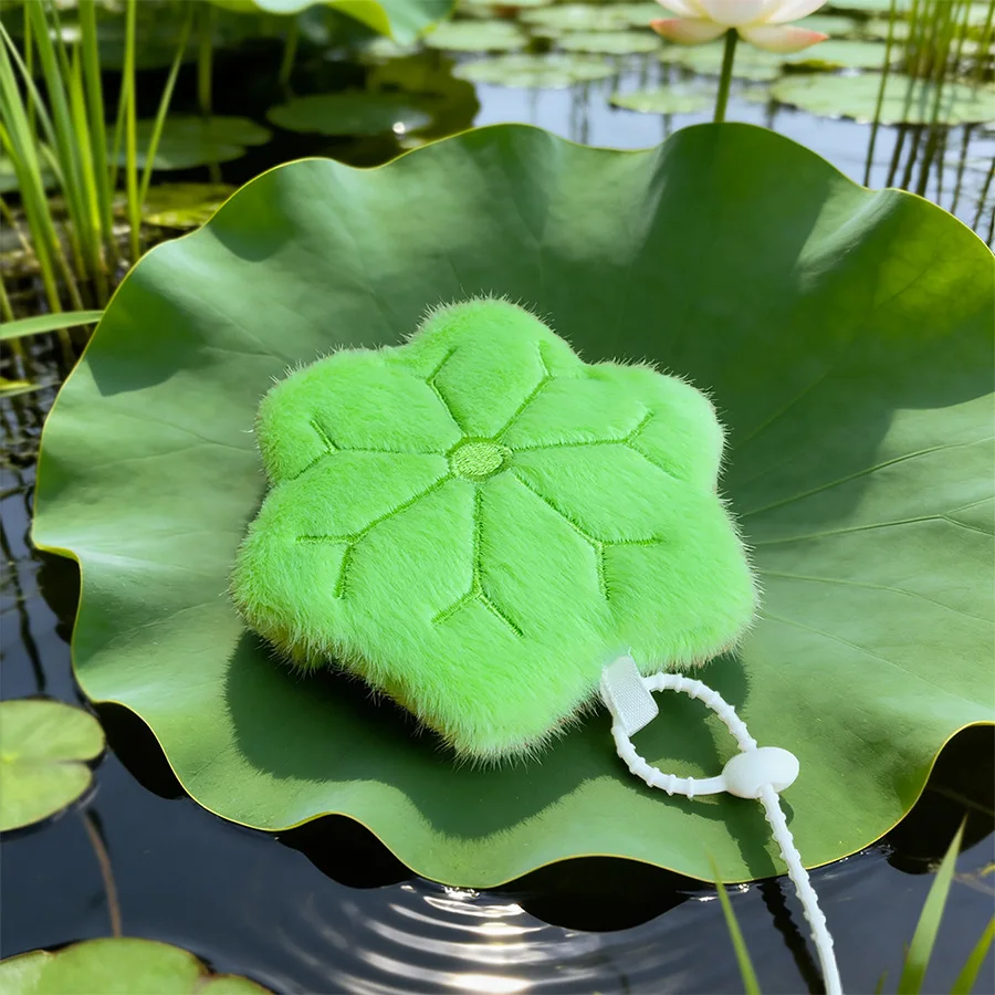 Cute lotus leaf coin purse, coin purse, headphone storage bag, wallet, children's bag, storage accessory, small pendant