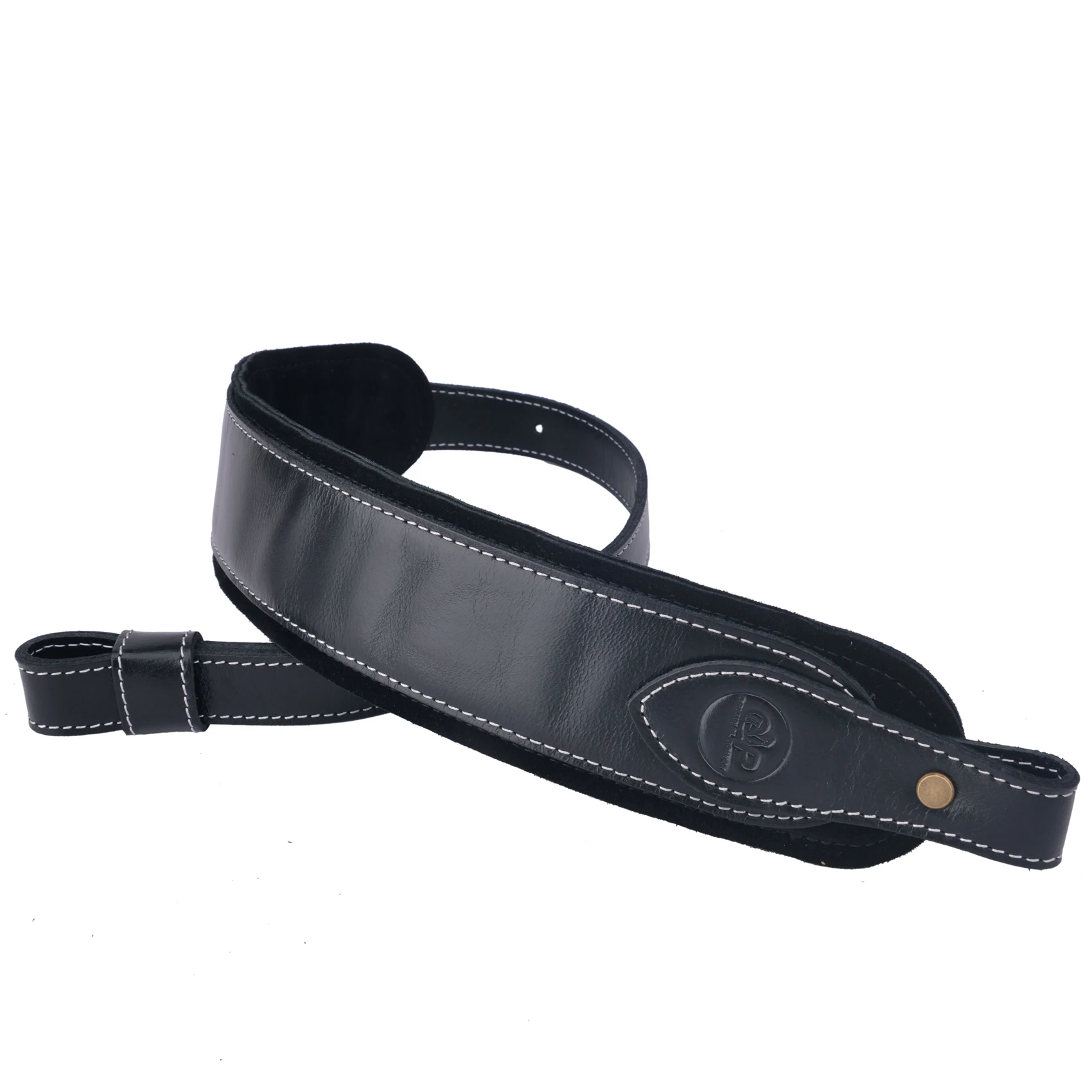 Leather Rifle Sling Soft Padded Non-slip Shotgun Strap in Black