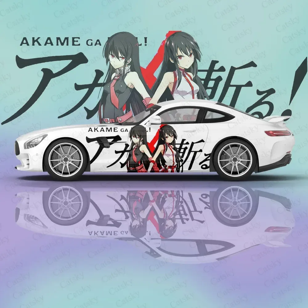 Custom Akame ga Kill! Car Accessories Anime Itasha Body Stickers  Auto Side Film Decal Body Sticker SUV Decoration Pattern