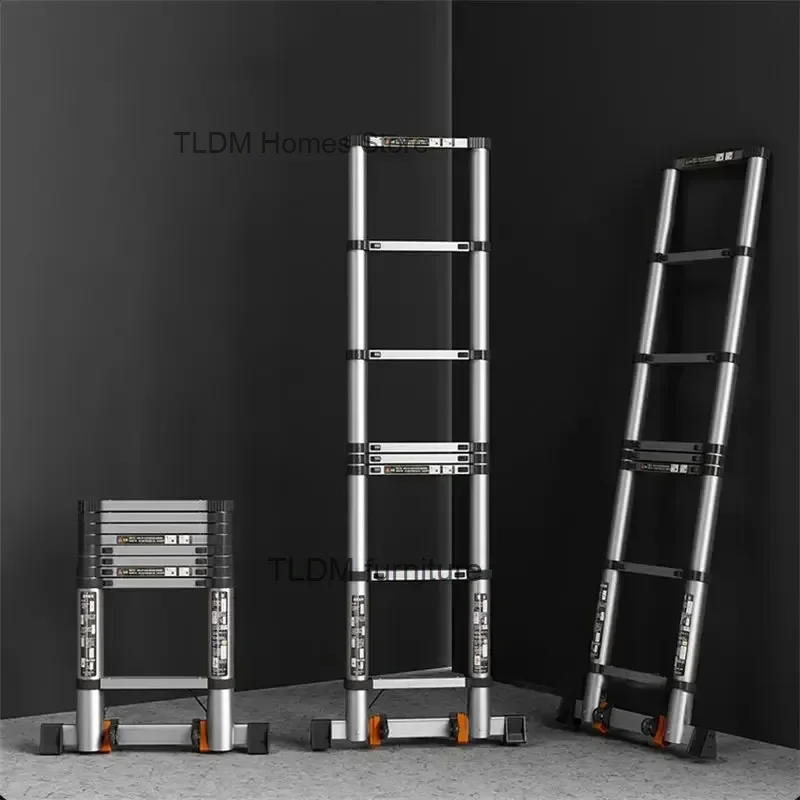 Modern Telescopic Ladder Home Aluminum Folding Ladder Multi-function Herringbone Ladder Engineering Portable Lifting Stairs Z