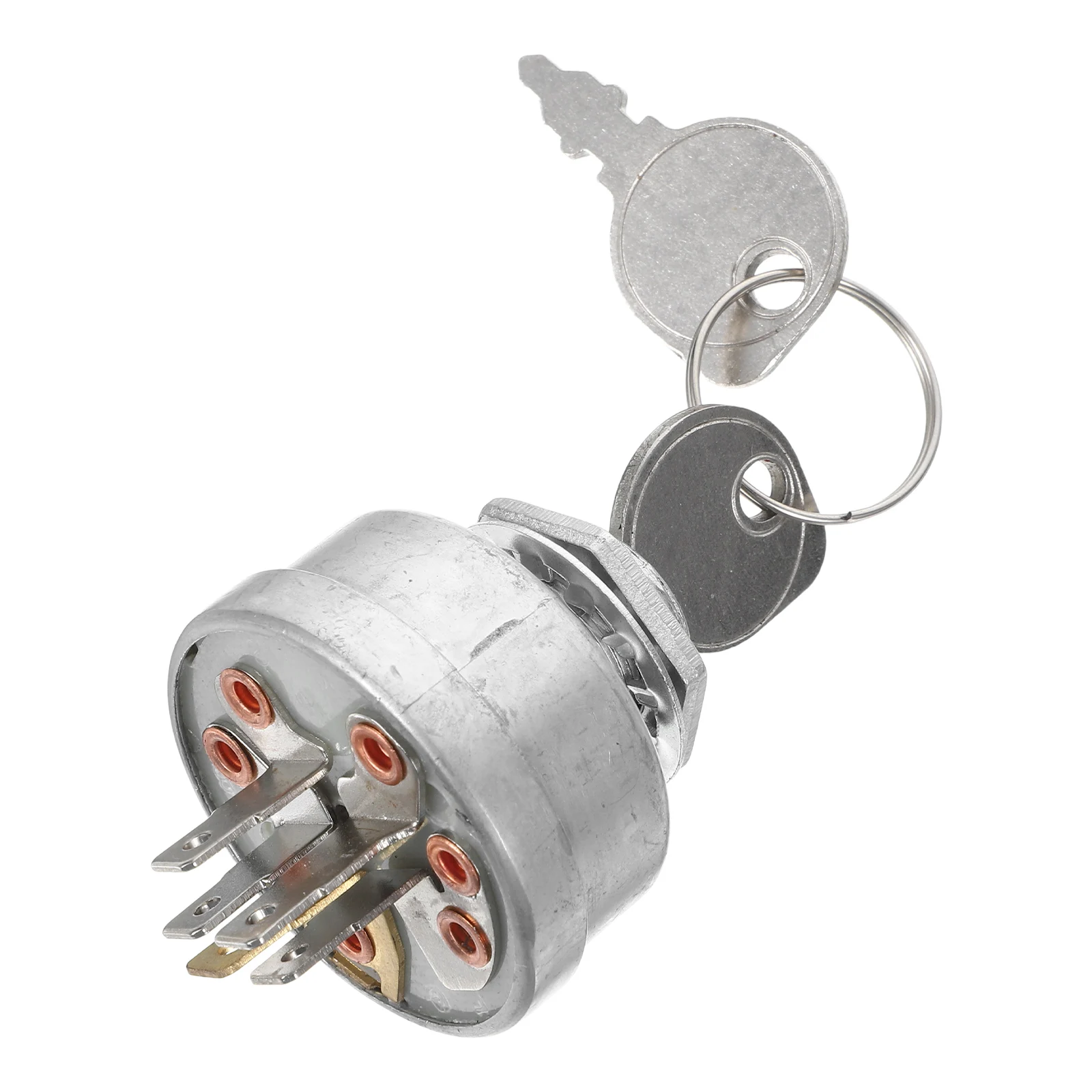 Key Ignition Switch for Lawn Mower Tractor Vehicle Replacement Starter Switch Panel Zinc Alloy Durable Easy Install