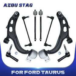 AzbuStag 8Pcs Front Lower Left Right Control Arm Tie Rod Suspension Kit for FORD TAURUS FLEX LINCOLN MKS MKT 2010 2011 2012