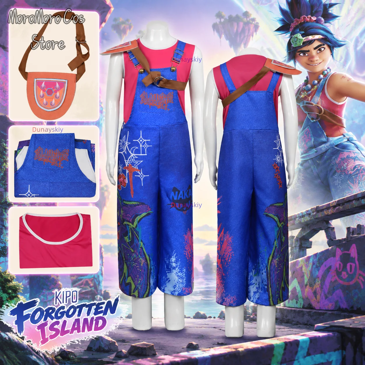 Forgotten Movie Cartoon Cosplay Island Jo Raissa Costumes Women CLothing Coat Pants Cute Adults Halloween Outfits