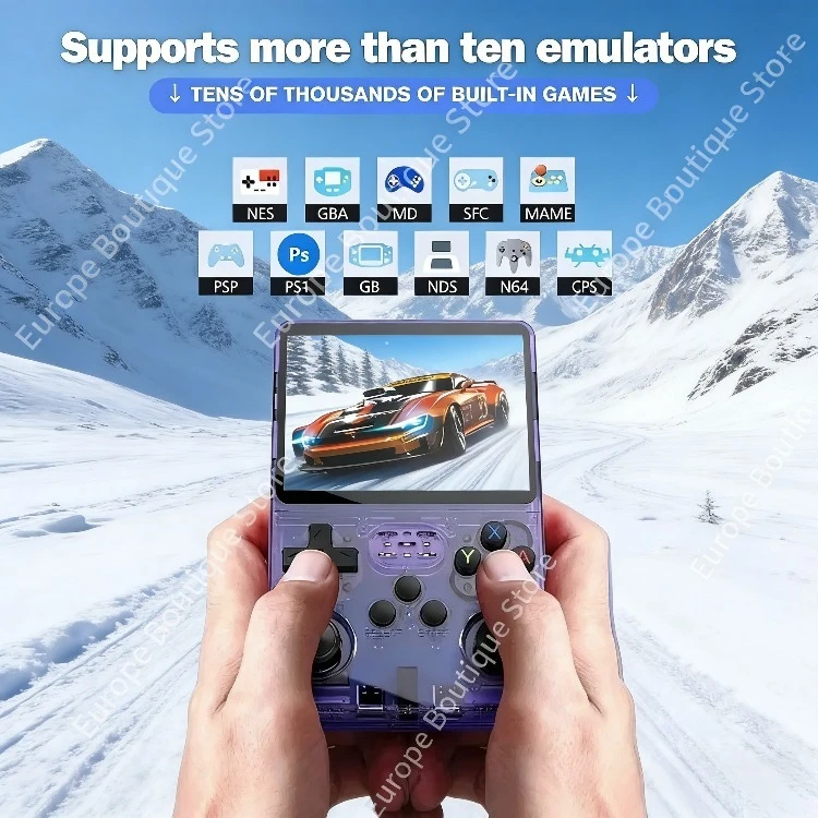 

128G R36S Ретро портативная игровая консоль Linux System 3,5-дюймовый IPS-экран R35s Pro Портативный карманный видеоплеер 64 ГБ игр