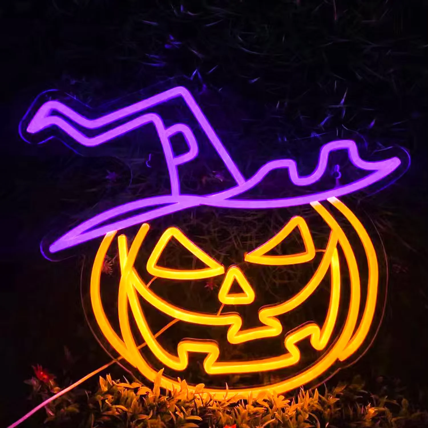 Imagem -05 - Série Pumpkin Neon Sign para Wall Decor Decoração de Halloween Home Party Quarto Bar Clube Arte Regulável Lâmpada Usb