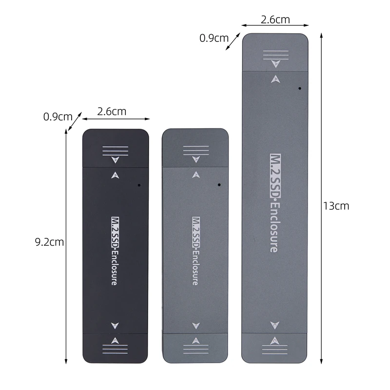 เคสคู่ SSD USB3.1ภายนอก Type-A Type-C M2 SATA NVMe Enclosure NGFF M.2ไปยัง USB 3.1 SSD อะแดปเตอร์กล่อง RTL9210B