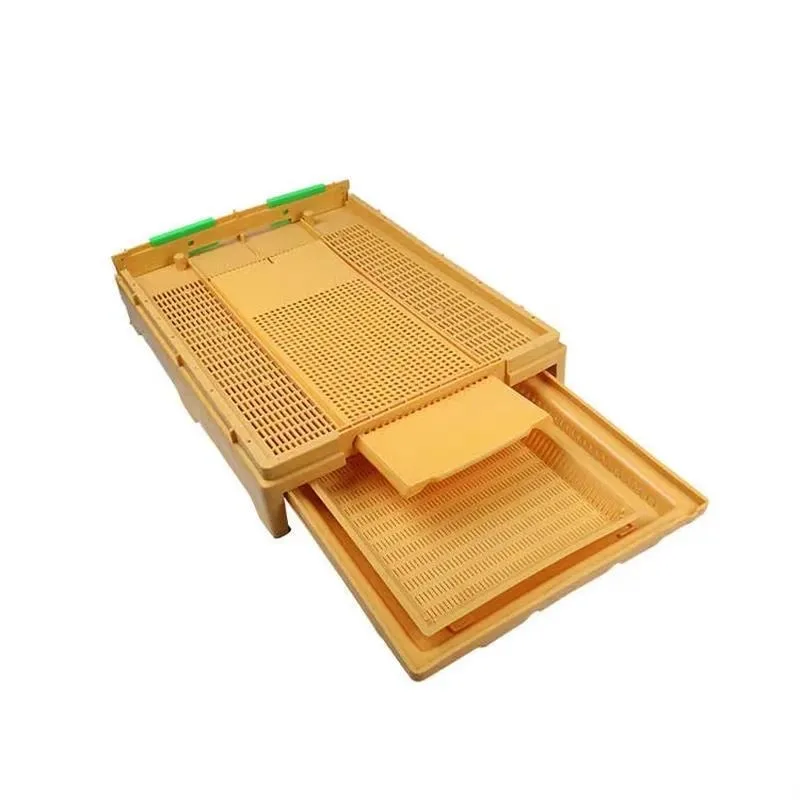 10 Frame  Beehive with Plastic Base Pollen Tray Stainless Steel Entrance for Farm