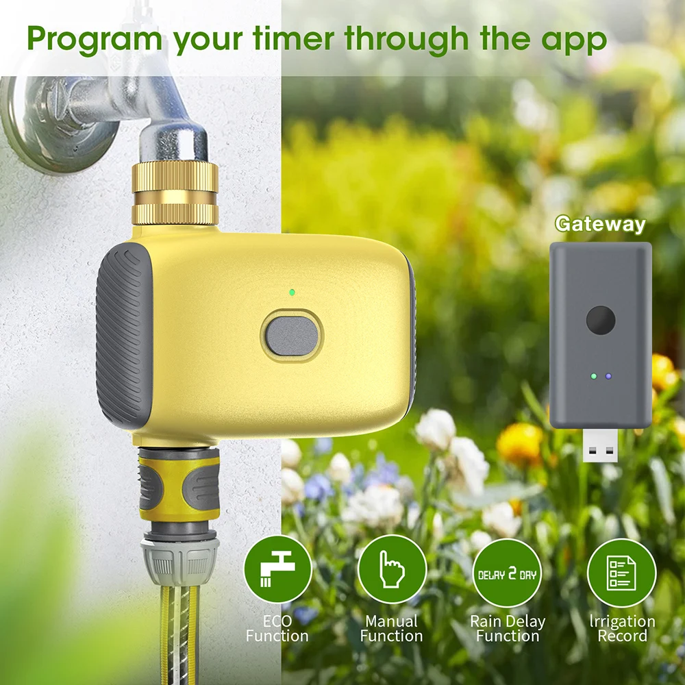 Tuya Zigbee temporizador riego inteligente automático goteo exteriores - imagen 2