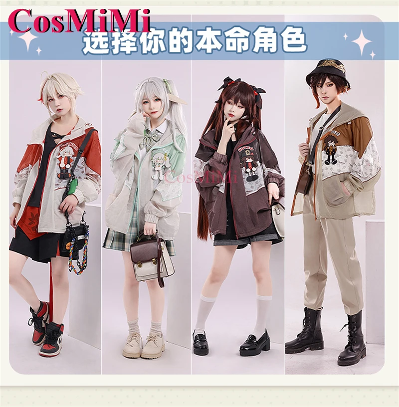 

CosMiMi Game Genshin Impact Zhongli/Hu Tao/Kaedehara Kazuha/Nahida Косплей Костюм Легкое солнцезащитное пальто Одежда для ролевых игр