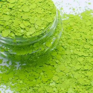 30 gramas macaron branco/rosa/verde/azul lantejoulas glitter para unhas tamanho misto flocos hexagonais resistentes a solventes lantejoulas macaron 3d 12 principais vendas conjunto lantejoula verde - №7