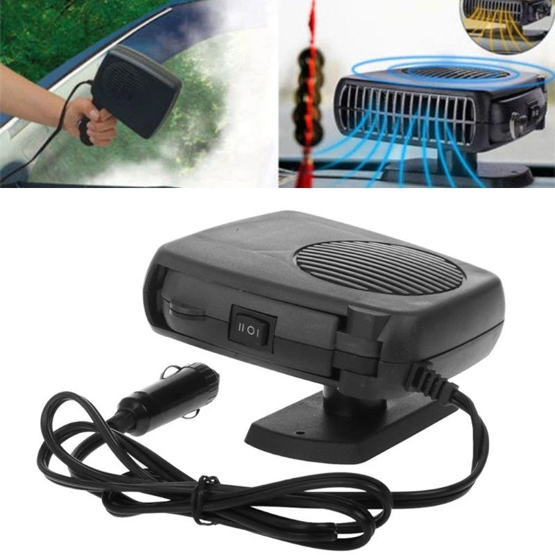 124B 2 In 1 Car Portable Ceramic Heating Cooling Heater Fan Defroster Demister for DC