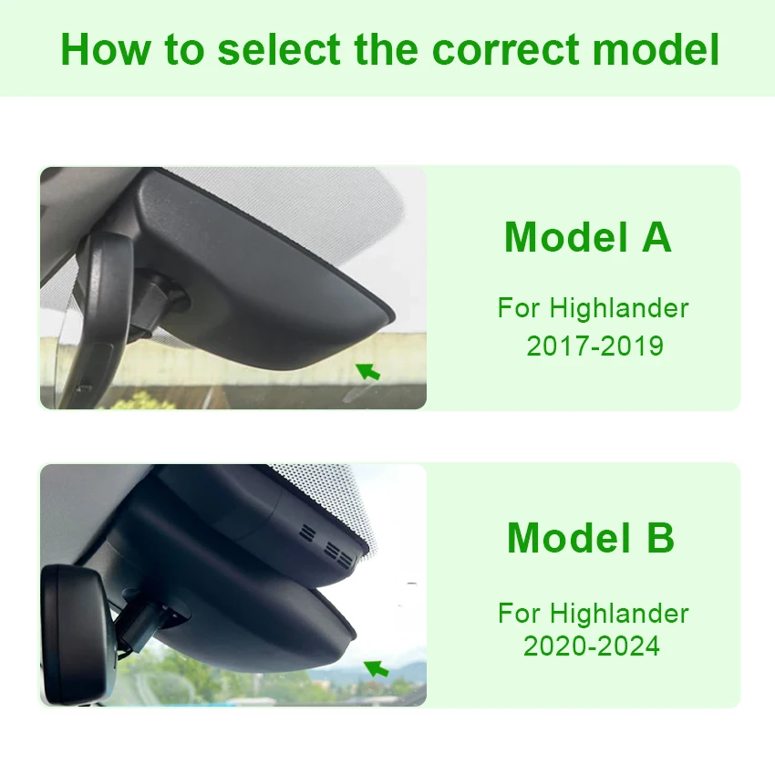 For Toyota Highlander XU50 XU70 For Toyota Highlander XLE LE 2017~2019 2020 2021 2022 2023 2024 2025 4K Car Dvr Dash Cam Camera