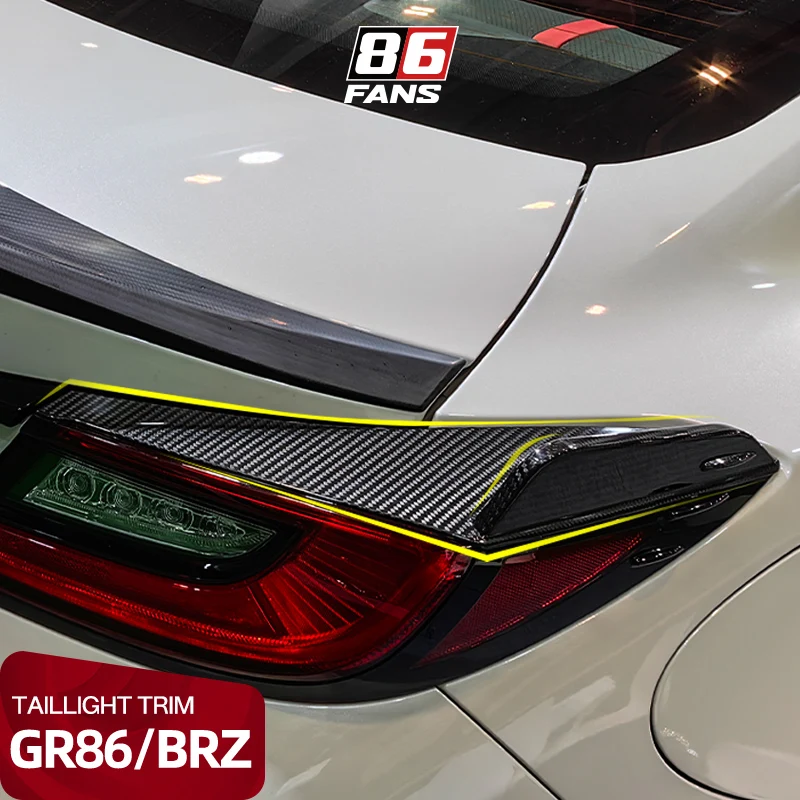 Dla Toyota GR86 Subaru BRZ 2022 2023 2 szt. Z włókna węglowego wykończenie ramy lampy świetlnej dekoracyjna naklejka akcesoria zewnętrzne do samochodu