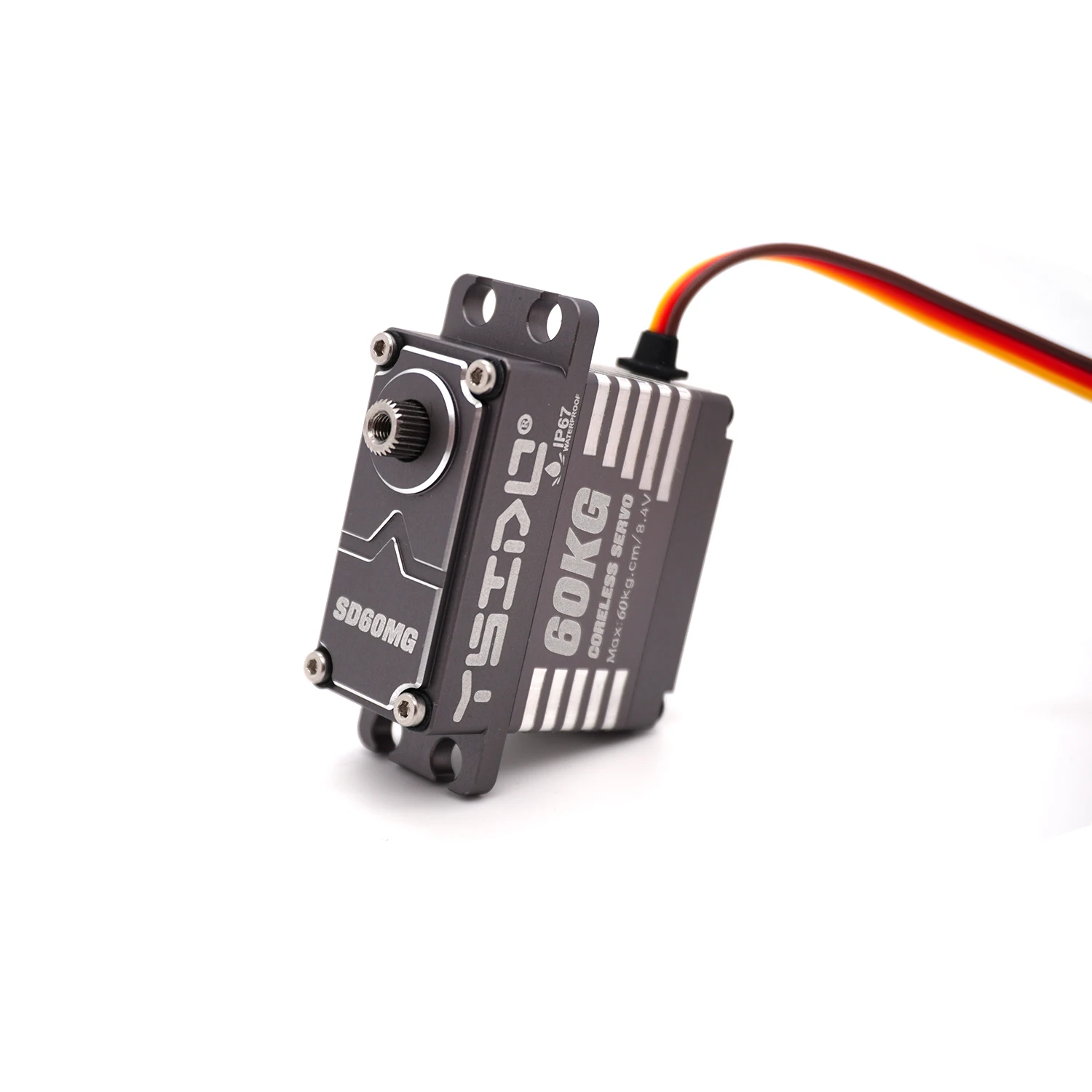 YSIDO SD60MG 60KG デジタルサーボ 8.4V メタルギア 180 °   1/8 1/10 バハ RC クローラーカーロボットアクセサリー用 IP67 防水