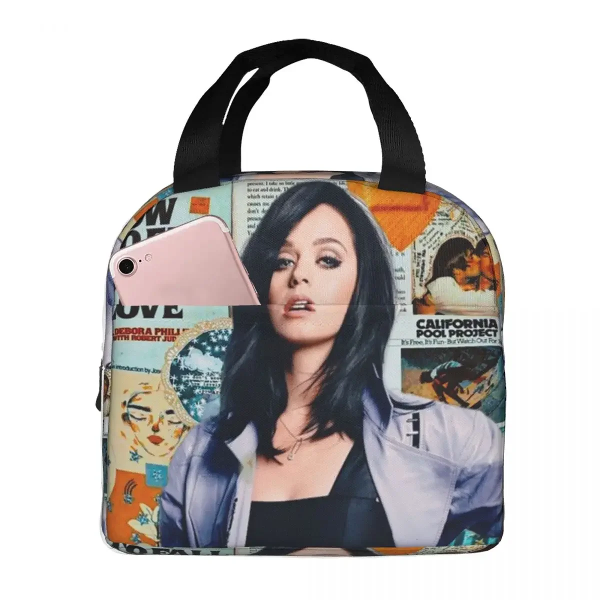 

Термосумка для обедов Katys Perry's The Lifetimes Tour 2025 в стиле Y2K для детей, школьный термоконтейнер для еды, сумка-холодильник, ланч-бокс