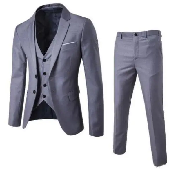 

Classic Tee-piece Men's Casual Suit Sli Youth Trend Thiened Double-breasted Special Wide Fit Spring Collection