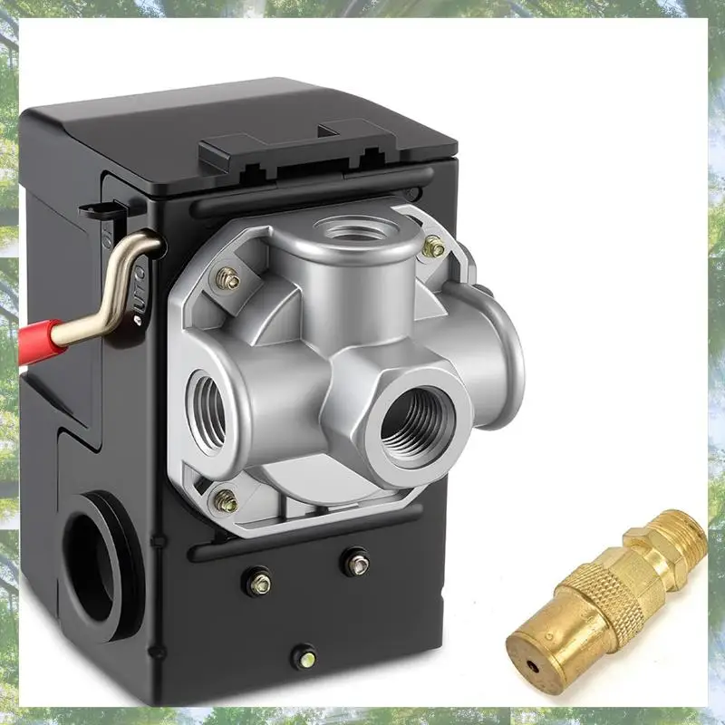 

2025 Trend Air Compressor Pressure Switch 135-175 4-Port 20 Amp With 1/4" NPT Pressure Switch Parts 200 Psi Safety Relief Valve