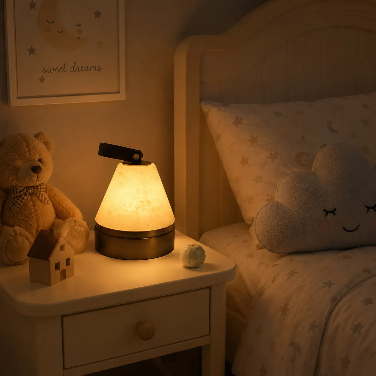 Portable dimming with handle charging with USB port Marble desk lamp Home decoration Hotel use