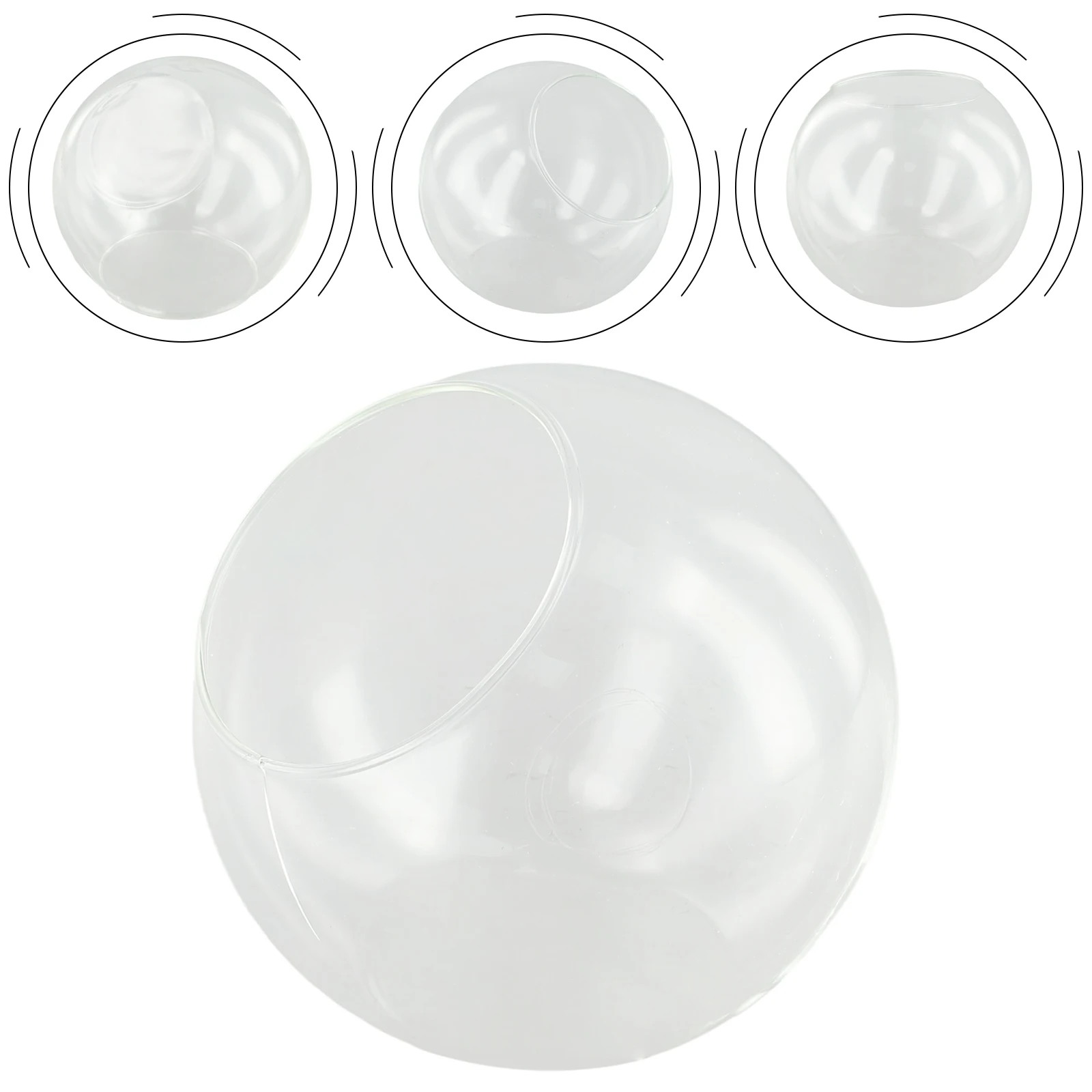 Boules de boules de noël en verre transparent, 8/10/12cm, suspendues pour jardin, Pots de fleurs de paysage intérieur, succulents