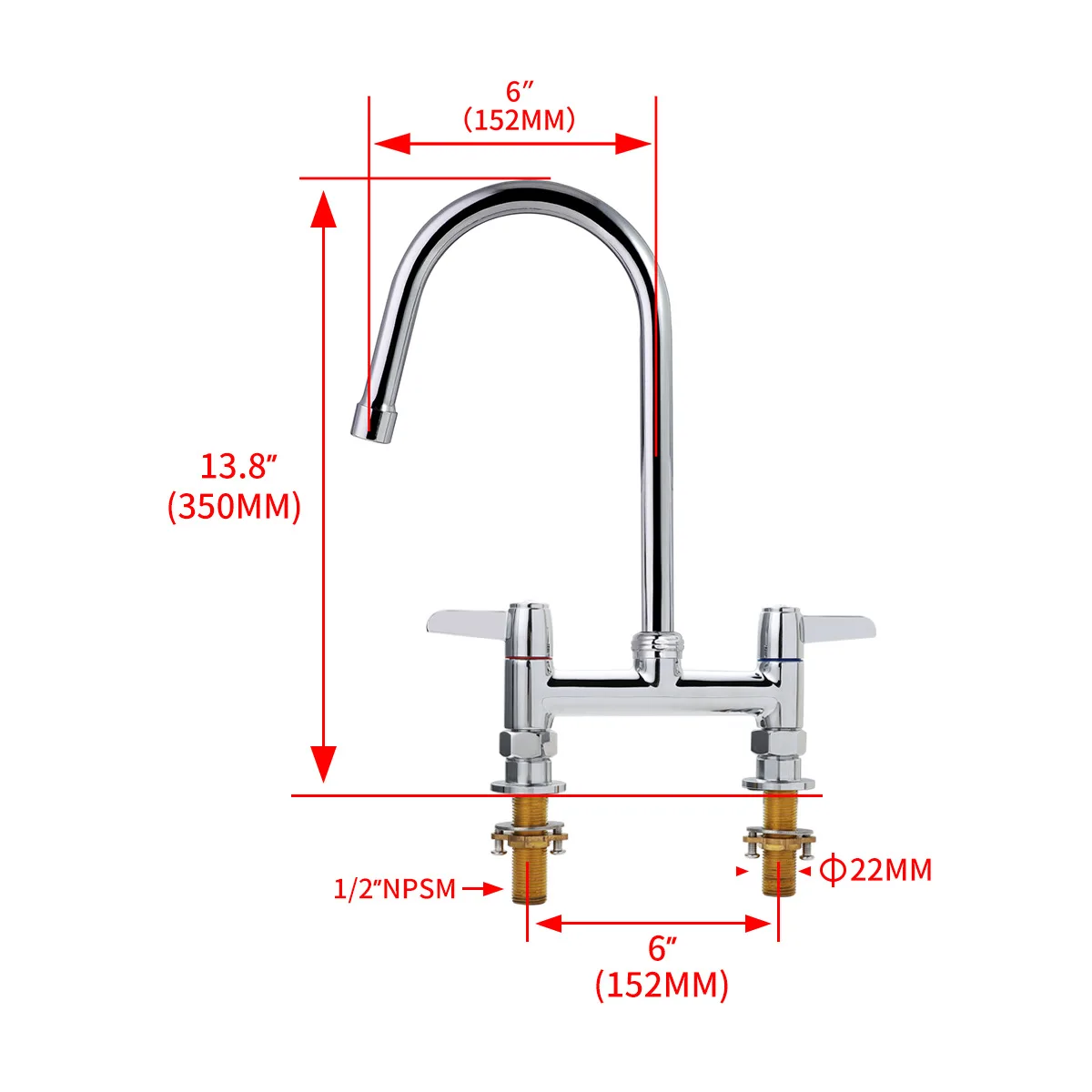 Kitchen Sink Tap Rotation Total Brass Lead Free Pressure Boost Double Lever Kitchen Sink Tap Mixer Chrome